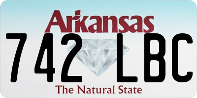 AR license plate 742LBC