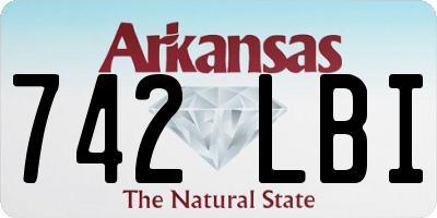 AR license plate 742LBI