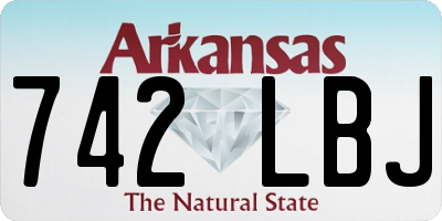 AR license plate 742LBJ
