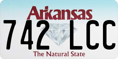 AR license plate 742LCC