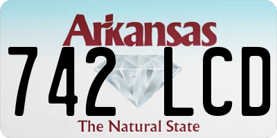 AR license plate 742LCD