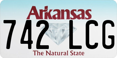 AR license plate 742LCG