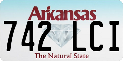 AR license plate 742LCI