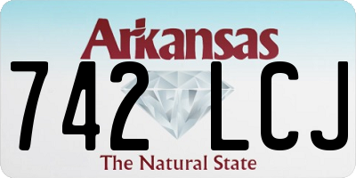 AR license plate 742LCJ