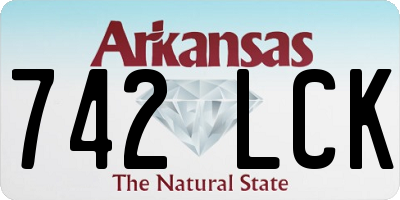 AR license plate 742LCK