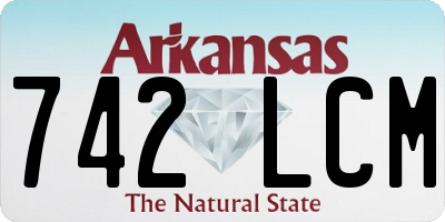 AR license plate 742LCM