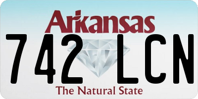 AR license plate 742LCN