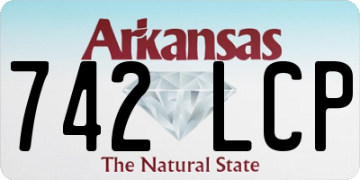 AR license plate 742LCP