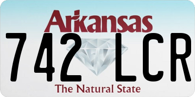 AR license plate 742LCR