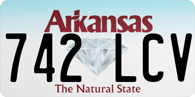 AR license plate 742LCV
