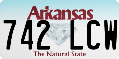 AR license plate 742LCW