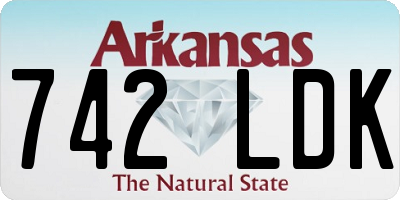AR license plate 742LDK