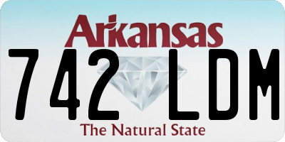 AR license plate 742LDM