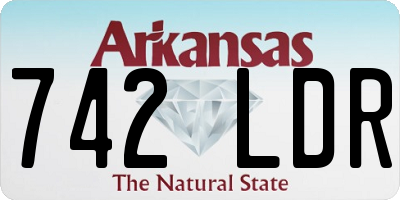 AR license plate 742LDR