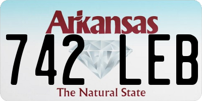 AR license plate 742LEB