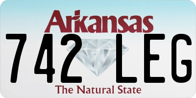 AR license plate 742LEG