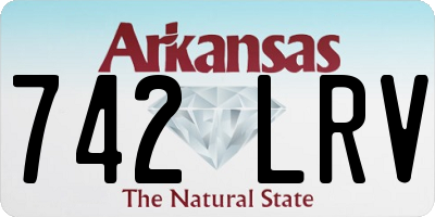 AR license plate 742LRV
