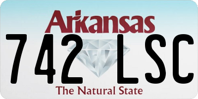 AR license plate 742LSC