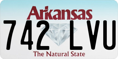 AR license plate 742LVU