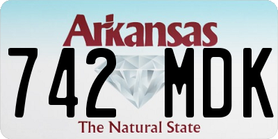 AR license plate 742MDK