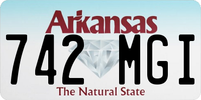 AR license plate 742MGI