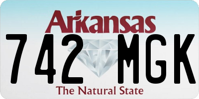 AR license plate 742MGK