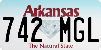 AR license plate 742MGL