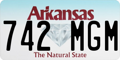 AR license plate 742MGM