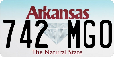AR license plate 742MGO