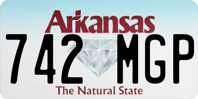 AR license plate 742MGP