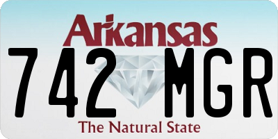 AR license plate 742MGR