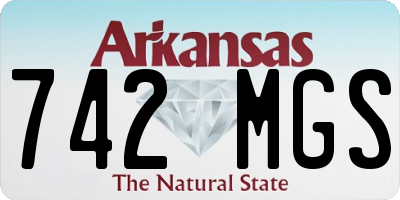 AR license plate 742MGS