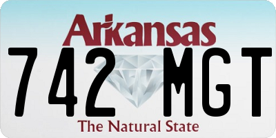 AR license plate 742MGT