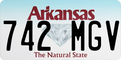AR license plate 742MGV