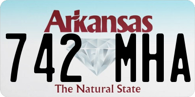 AR license plate 742MHA