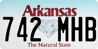 AR license plate 742MHB