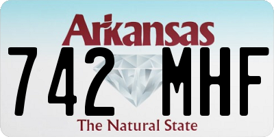 AR license plate 742MHF