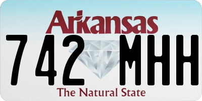AR license plate 742MHH