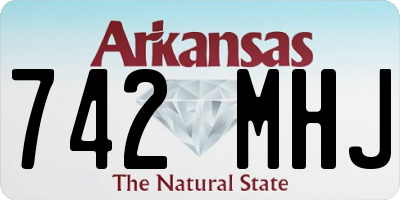 AR license plate 742MHJ