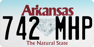 AR license plate 742MHP