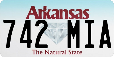 AR license plate 742MIA