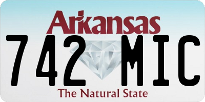 AR license plate 742MIC
