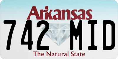 AR license plate 742MID