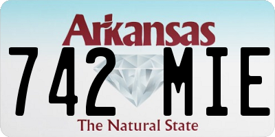 AR license plate 742MIE