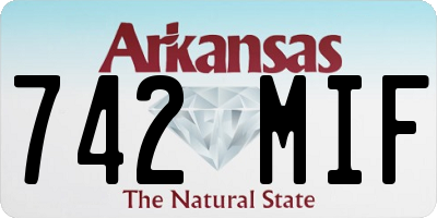 AR license plate 742MIF