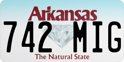 AR license plate 742MIG