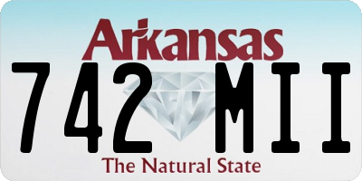 AR license plate 742MII