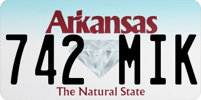 AR license plate 742MIK