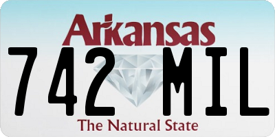 AR license plate 742MIL