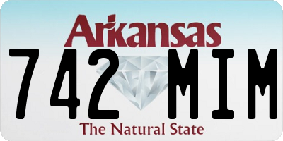 AR license plate 742MIM